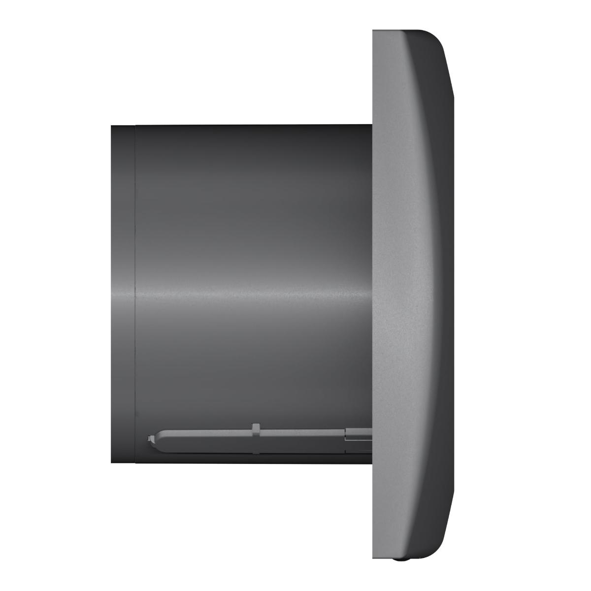 Вентилятор накладной AURA D100 обратный клапан Dark gray metal DICITI