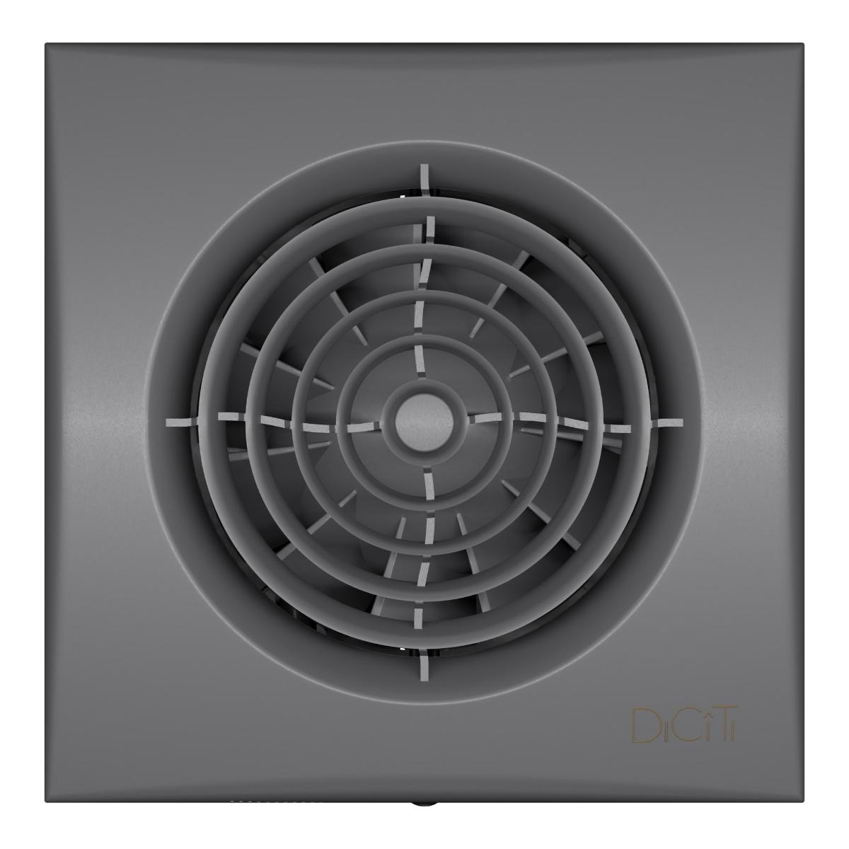 Вентилятор накладной AURA D100 обратный клапан Dark gray metal DICITI