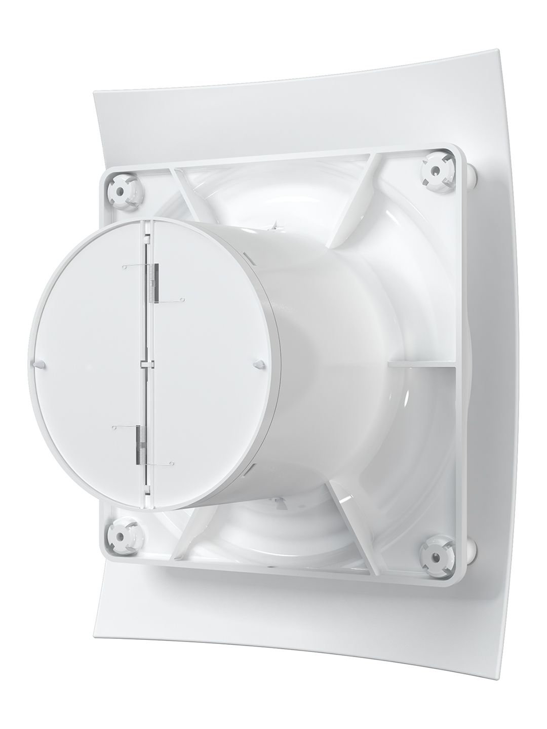 Вентилятор накладной BREEZE D100 обратный клапан Matt white DICITI