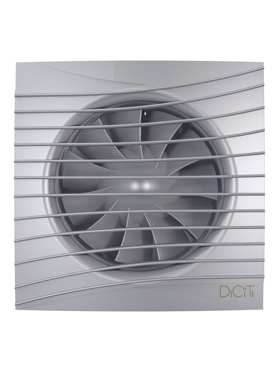 Вентилятор накладной SILENT D125 обратный клапан Gray metal DICITI