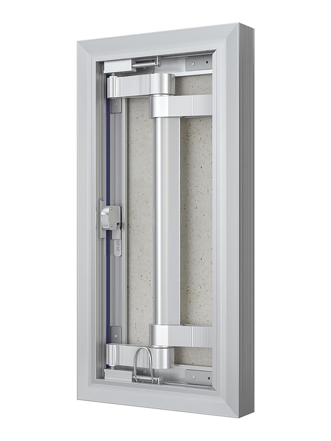 Люк ревизионный D Ceramo Optimum 200х400 скрытый монтаж петля алюминий EVECS