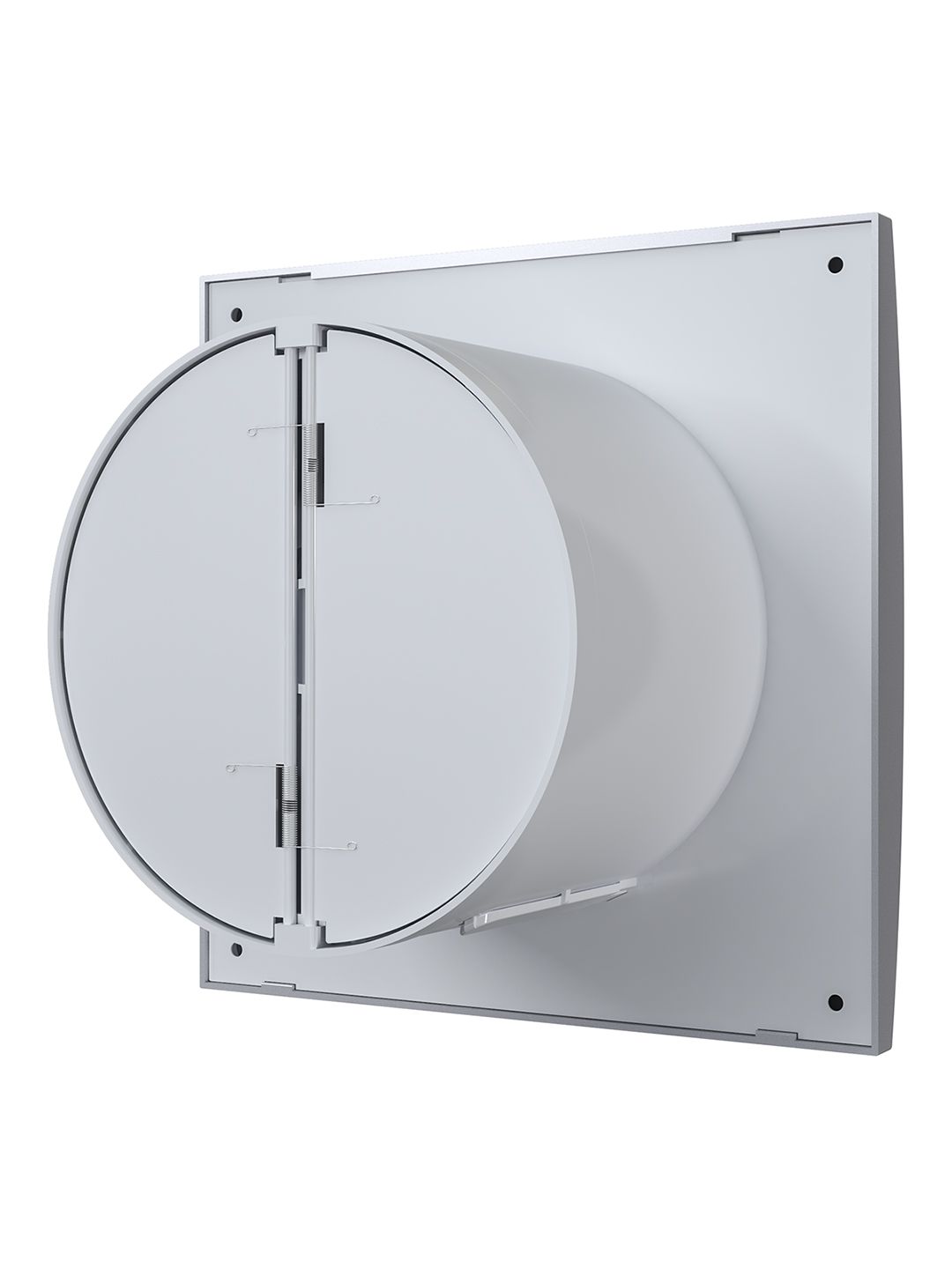 Вентилятор накладной AURA D125 обратный клапан Gray metal DICITI