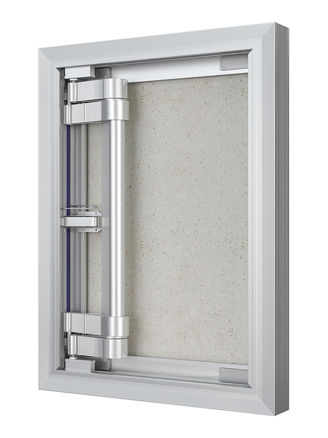 Люк ревизионный D Ceramo Optimum 300х400 скрытый монтаж петля алюминий EVECS