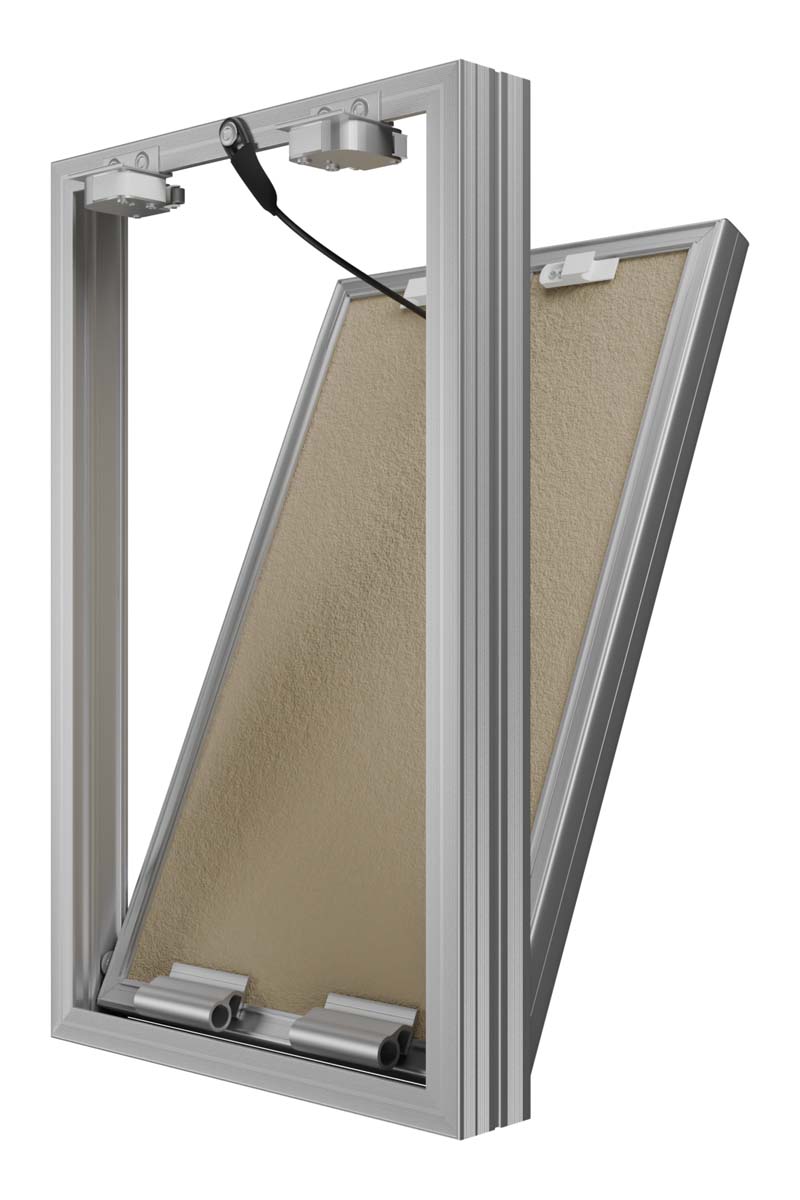 Люк ревизионный D Ceramo Base 300х500 скрытый монтаж съемный алюминий EVECS
