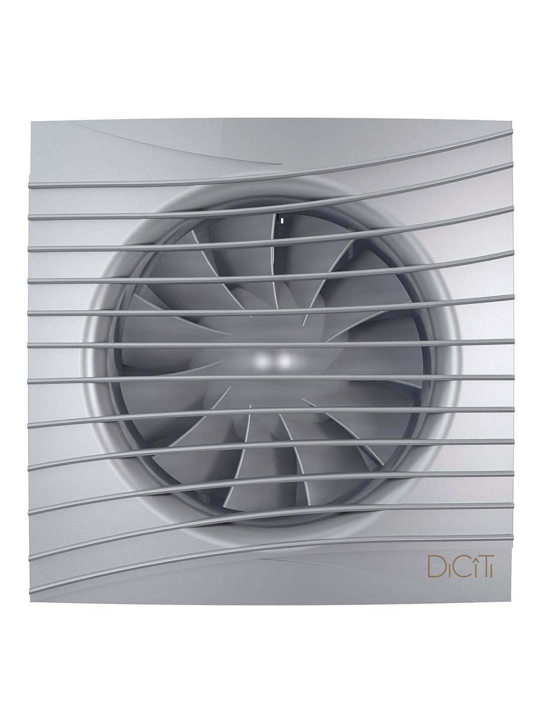 Вентилятор накладной SILENT D100 обратный клапан Gray metal DICITI